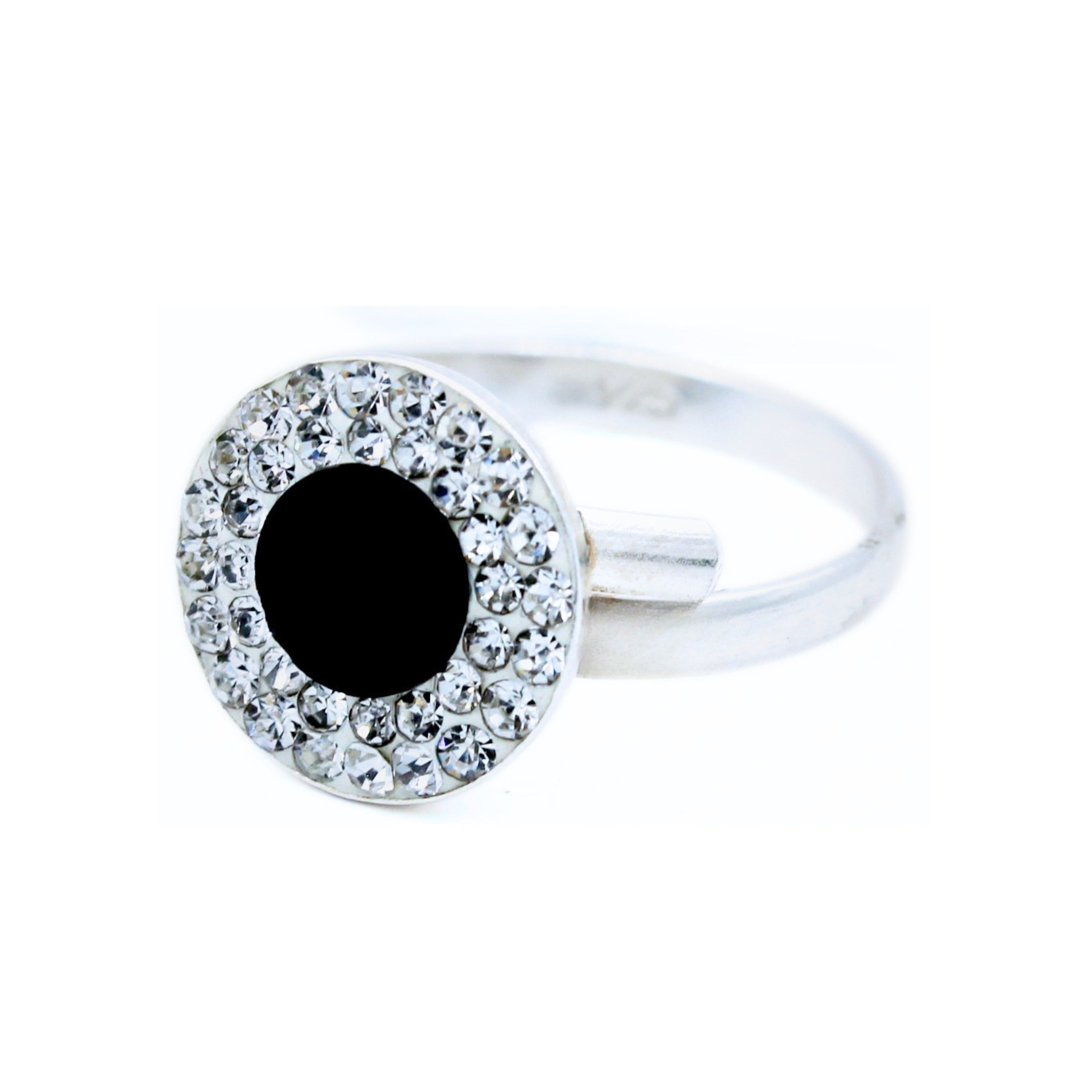 Anillo ajustable Rivoli de Plata Primera Ley 0.925 con Cristal
