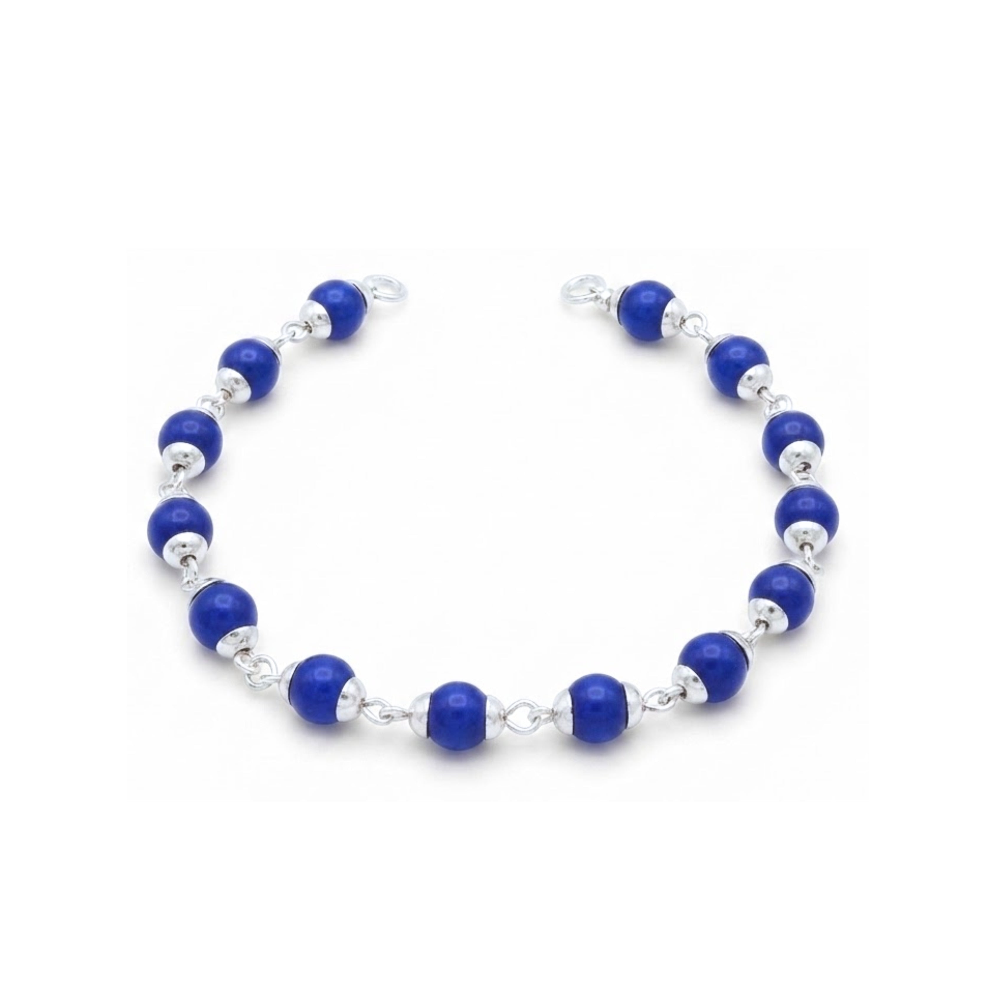 Pulsera Corali Plata Primera Ley 0.925 con Cristal.