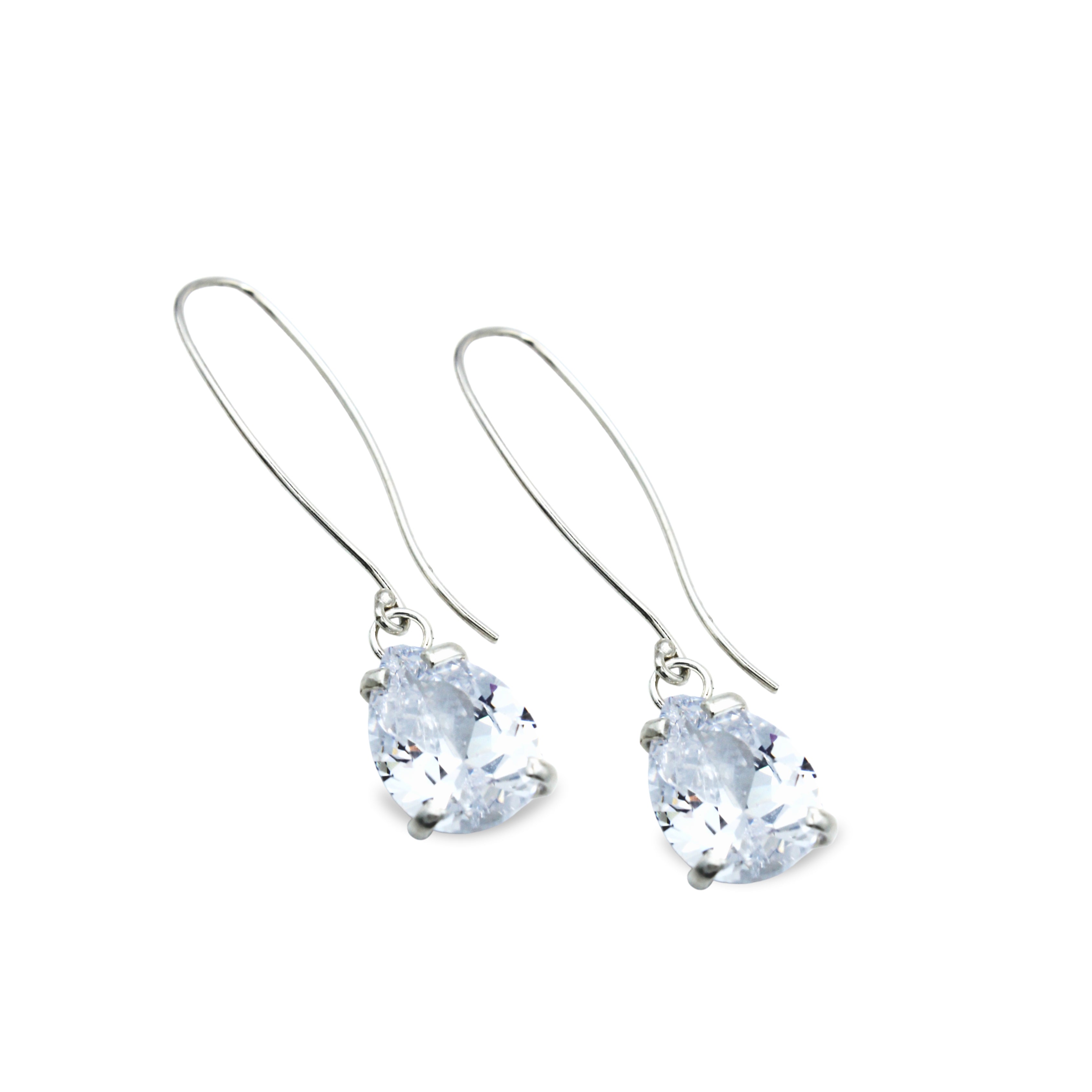 Pendientes Selene Plata Primera Ley .925 con Zirconia