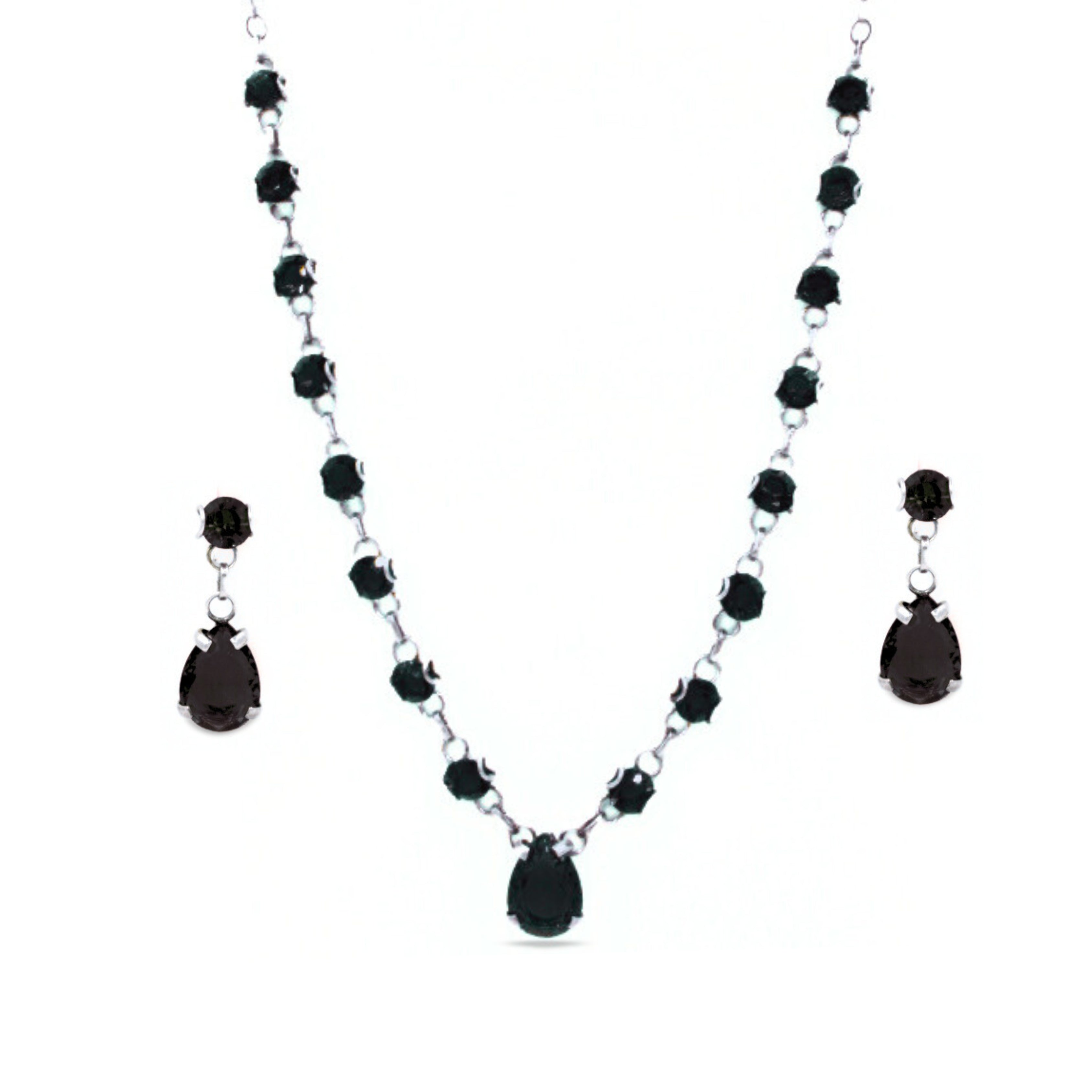 Juego Selene Plata Primera Ley 0.925 con Zirconia Negra