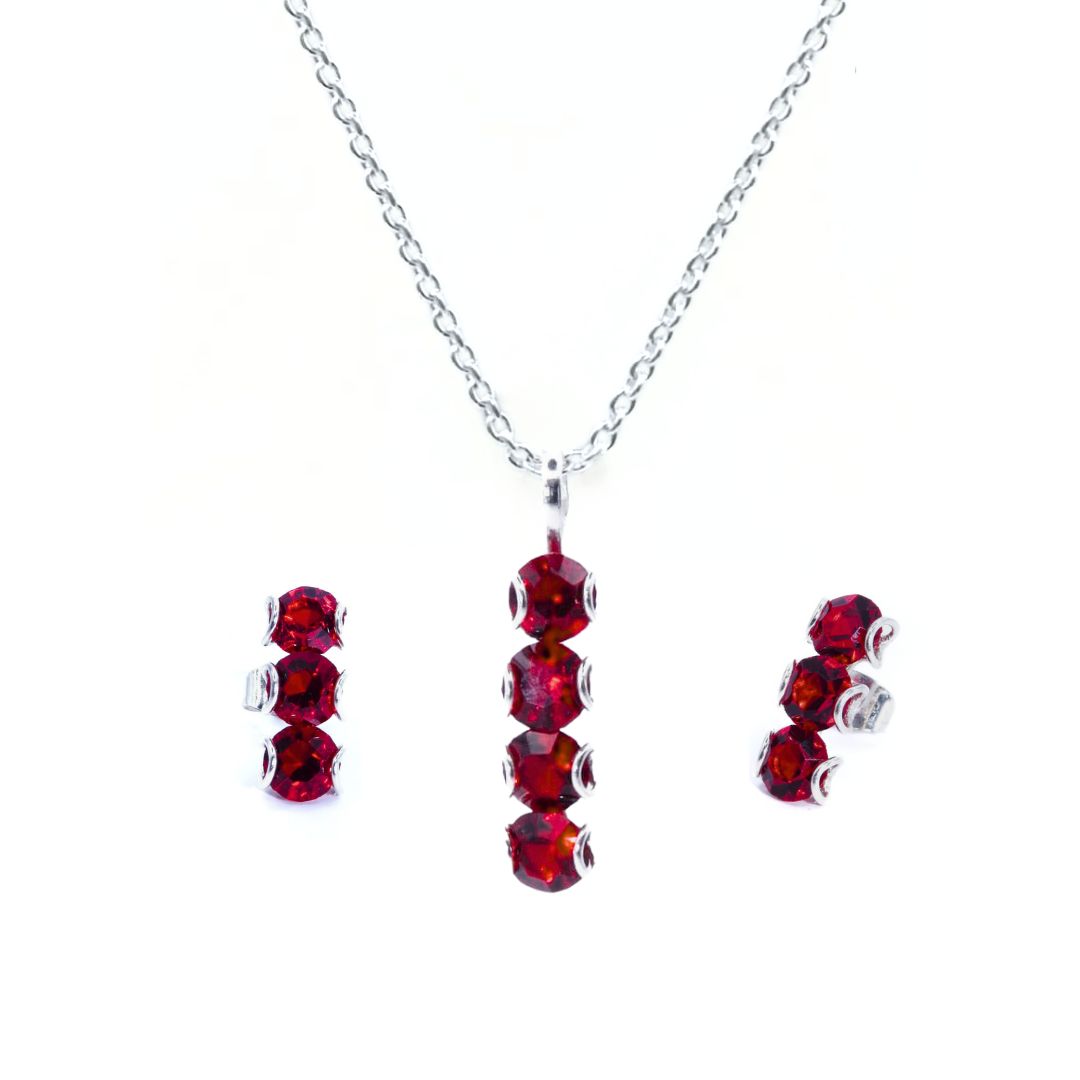 Dije y Aretes Plata Primera Ley 0.925 Elena/Zirconia.