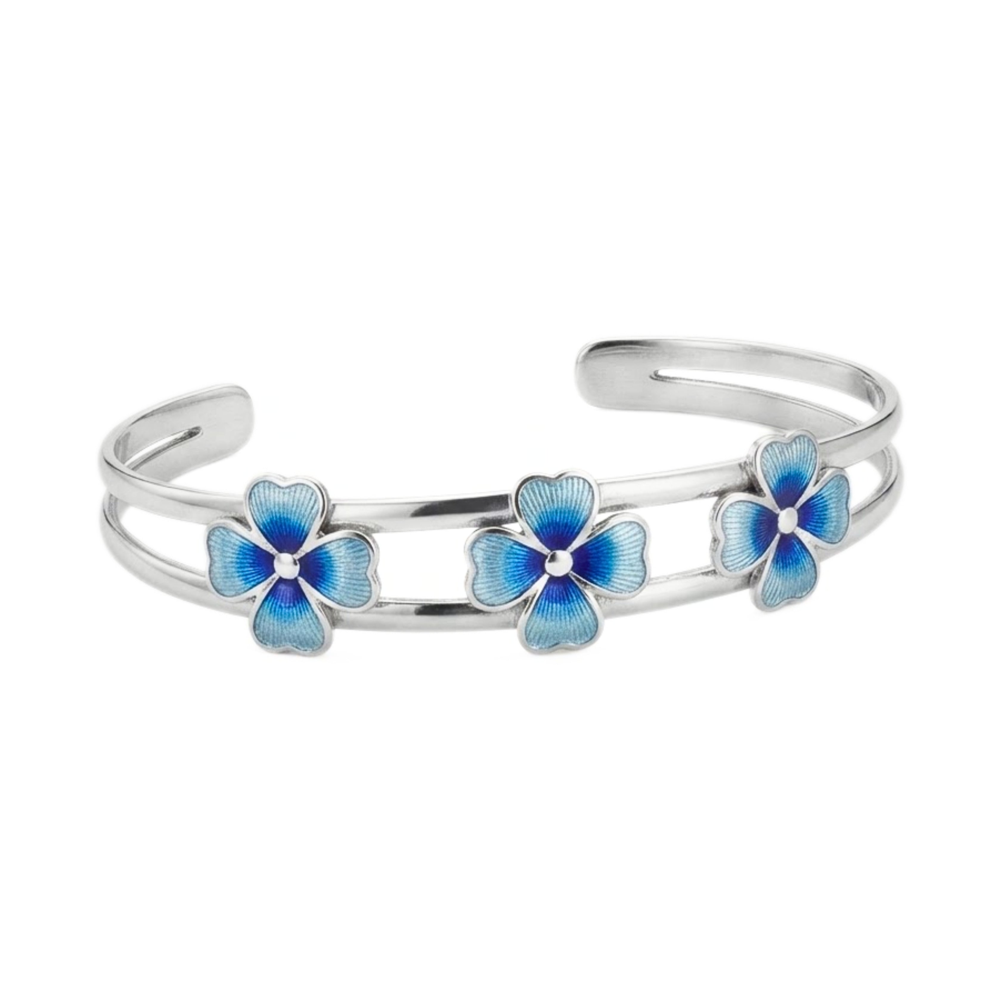 Brazalete Alessia Plata Primera Ley 0.925 con Esmalte.