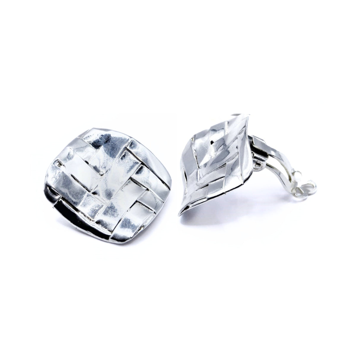 Aretes Plata Primera Ley 0.925 Weave