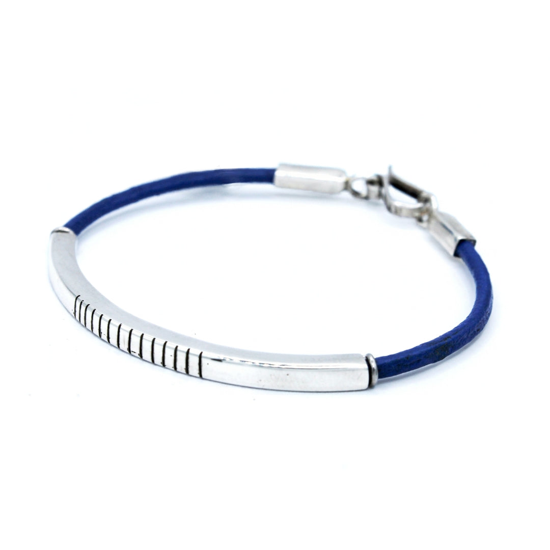 Pulsera Taurus Plata Primera Ley 925 con Piel