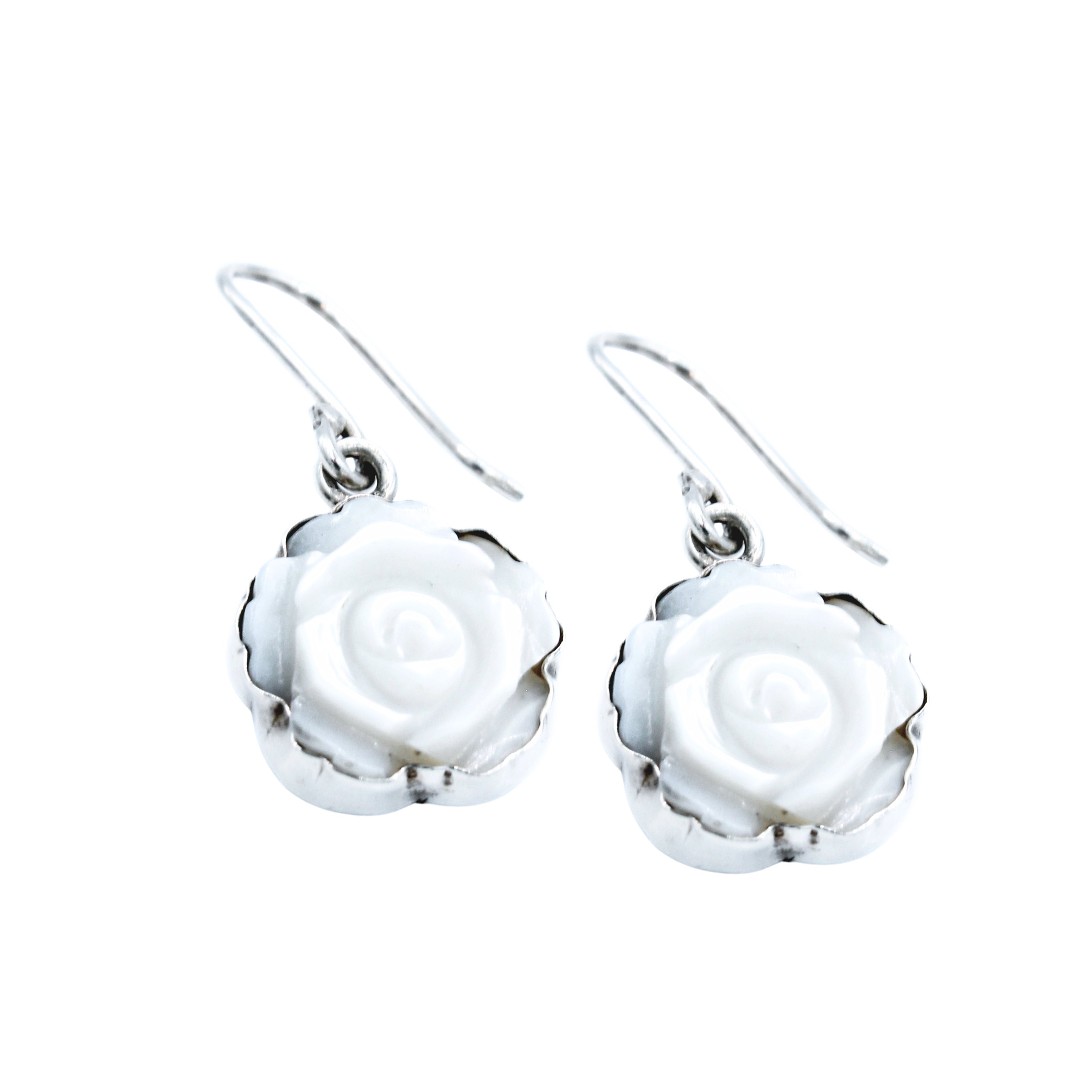 Pendientes Bara Plata Primera Ley 925 con Concha.