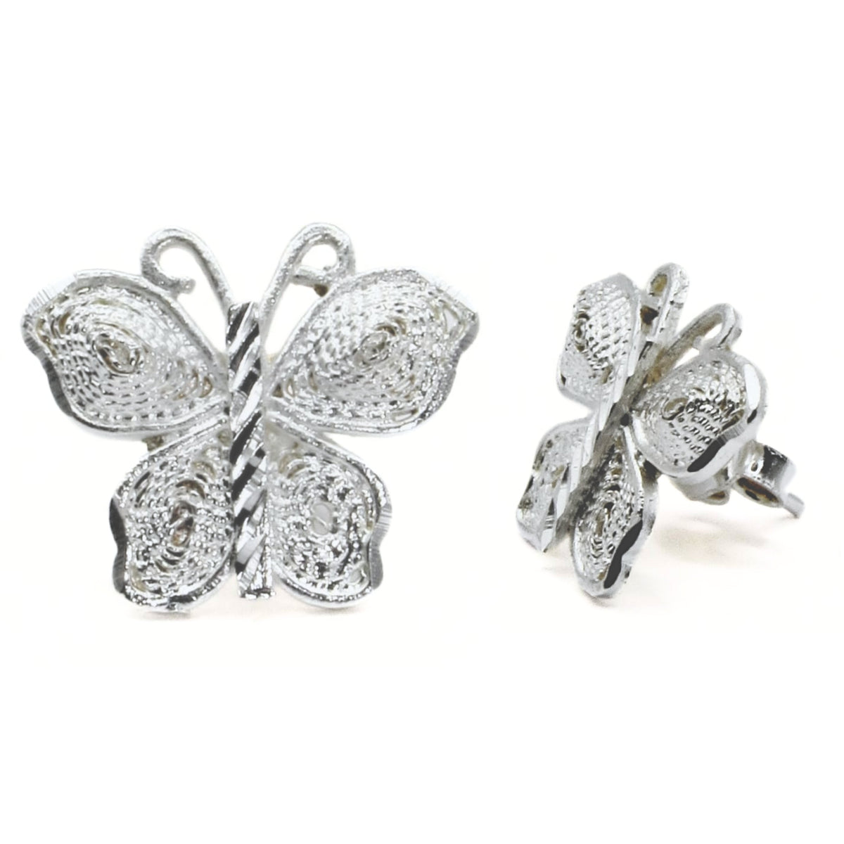 Aretes Mariposa Plata Primera Ley 0.925 Isadora Filigrana