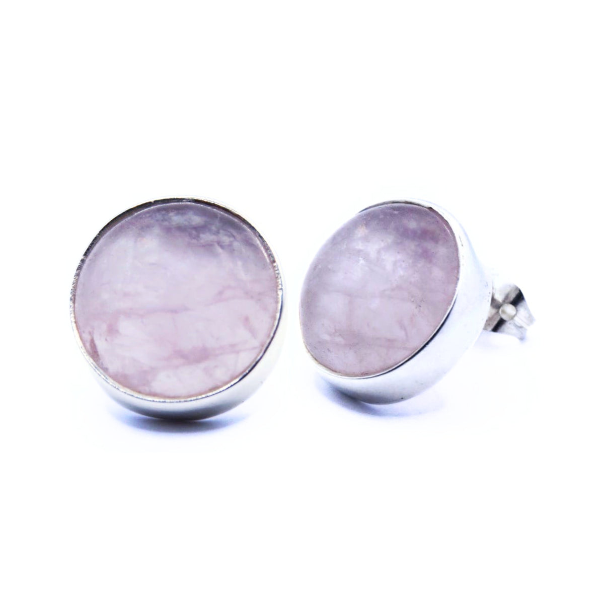 Aretes Plata Primera Ley 0.925 Lleida Cuarzo Rosa