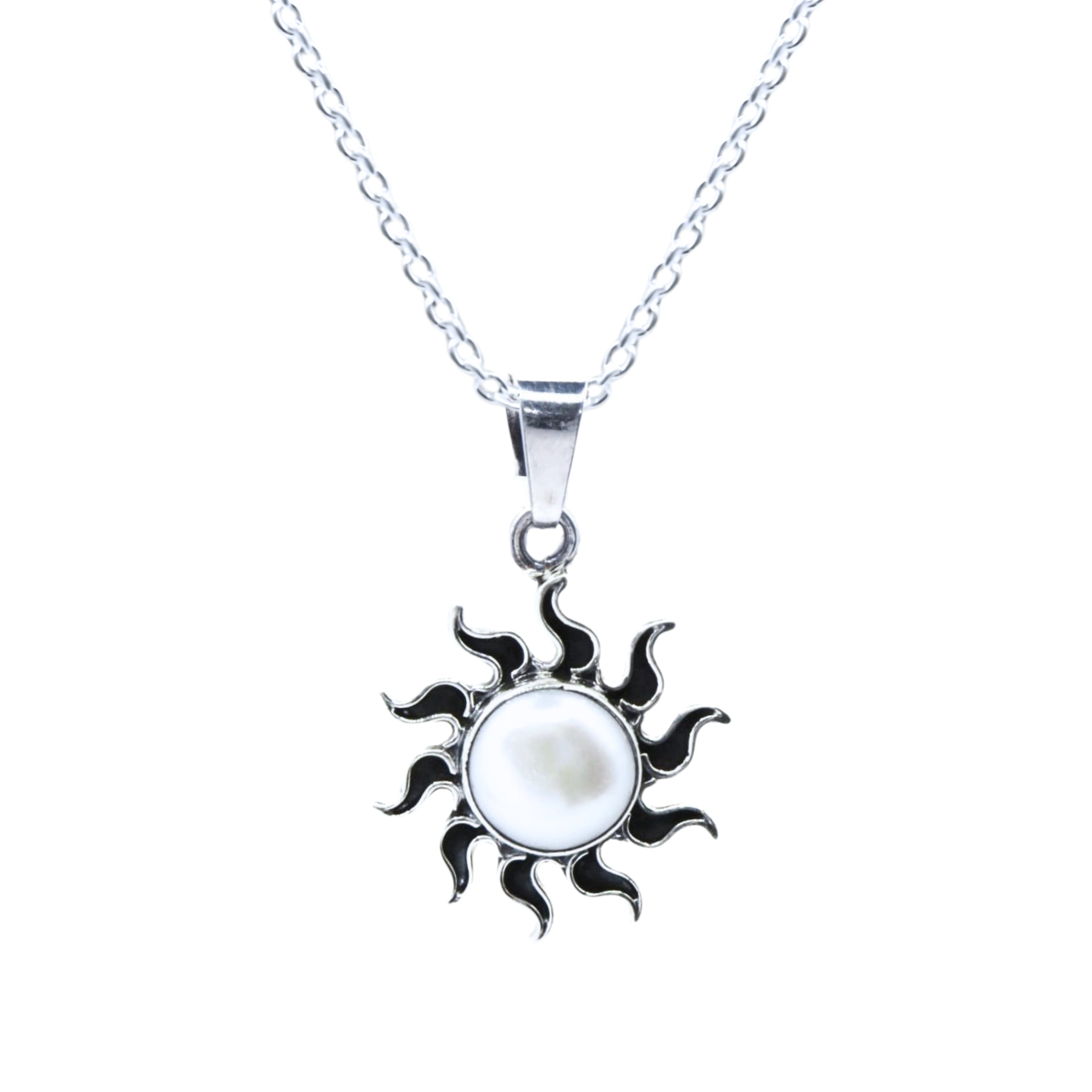 Dije Gota de Sol Plata Primera Ley 0.925 con Perla.
