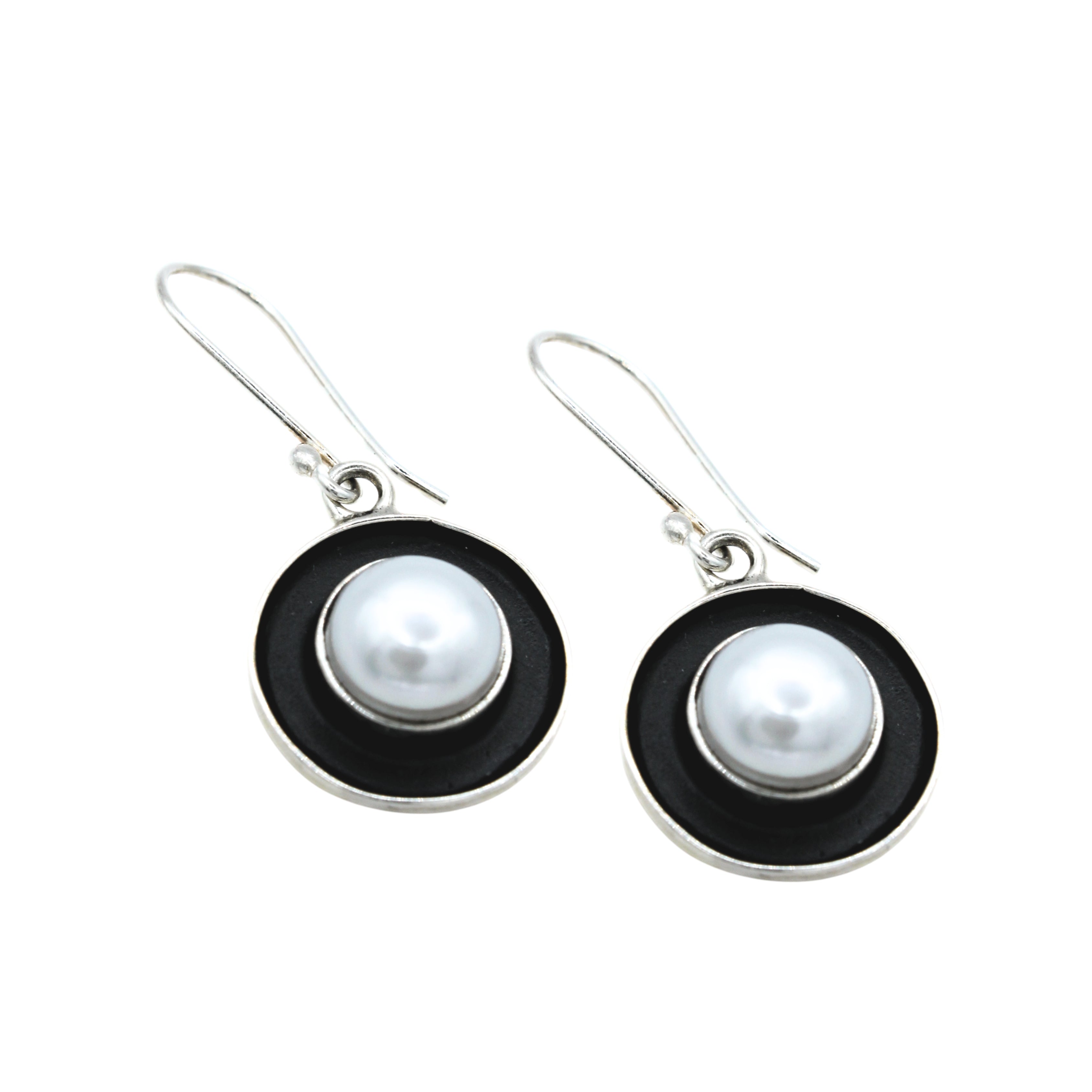 Pendientes Elara Plata Primera Ley 0.925 con Perla.