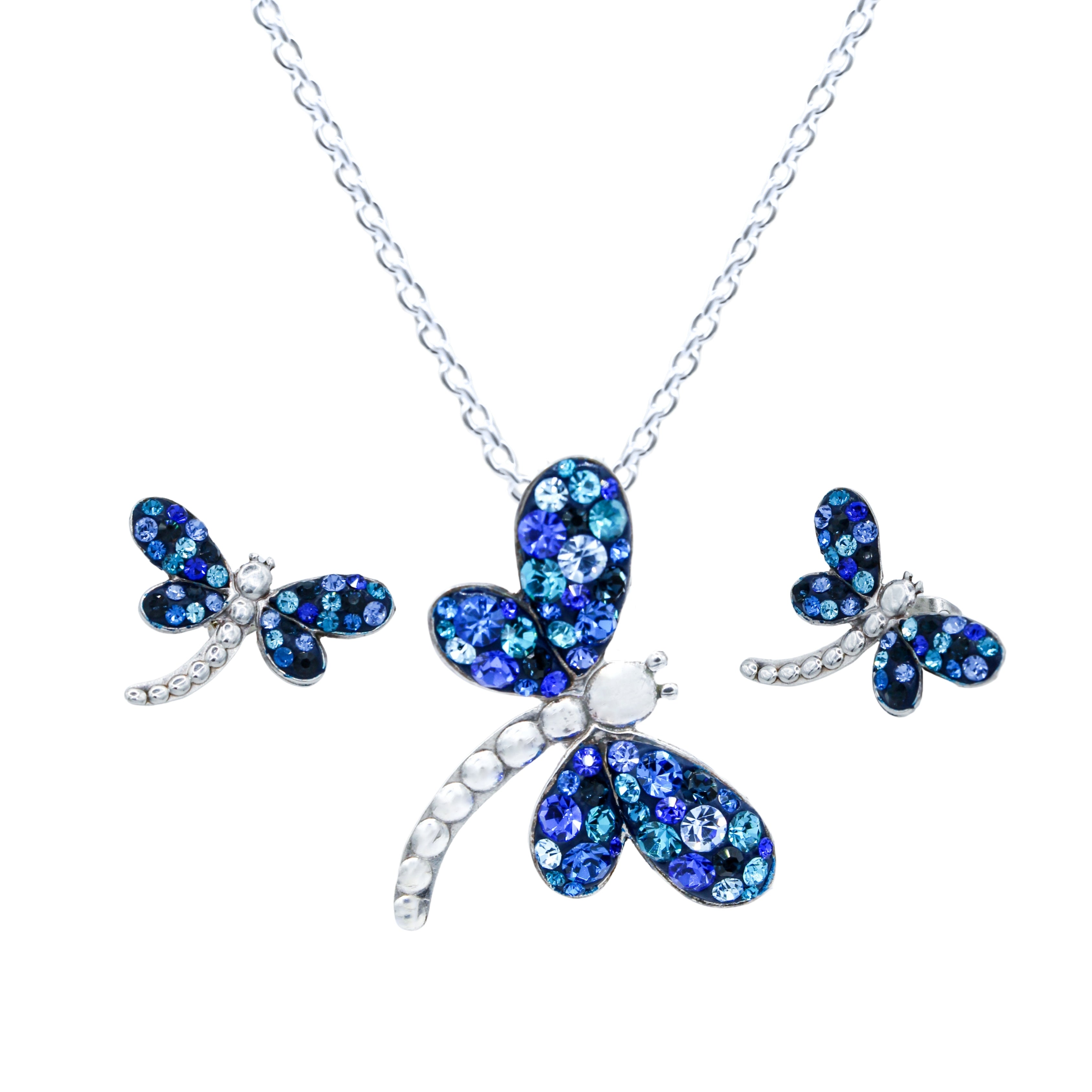 Juego Zendaya Plata Primera Ley 0.925 con Cristal.