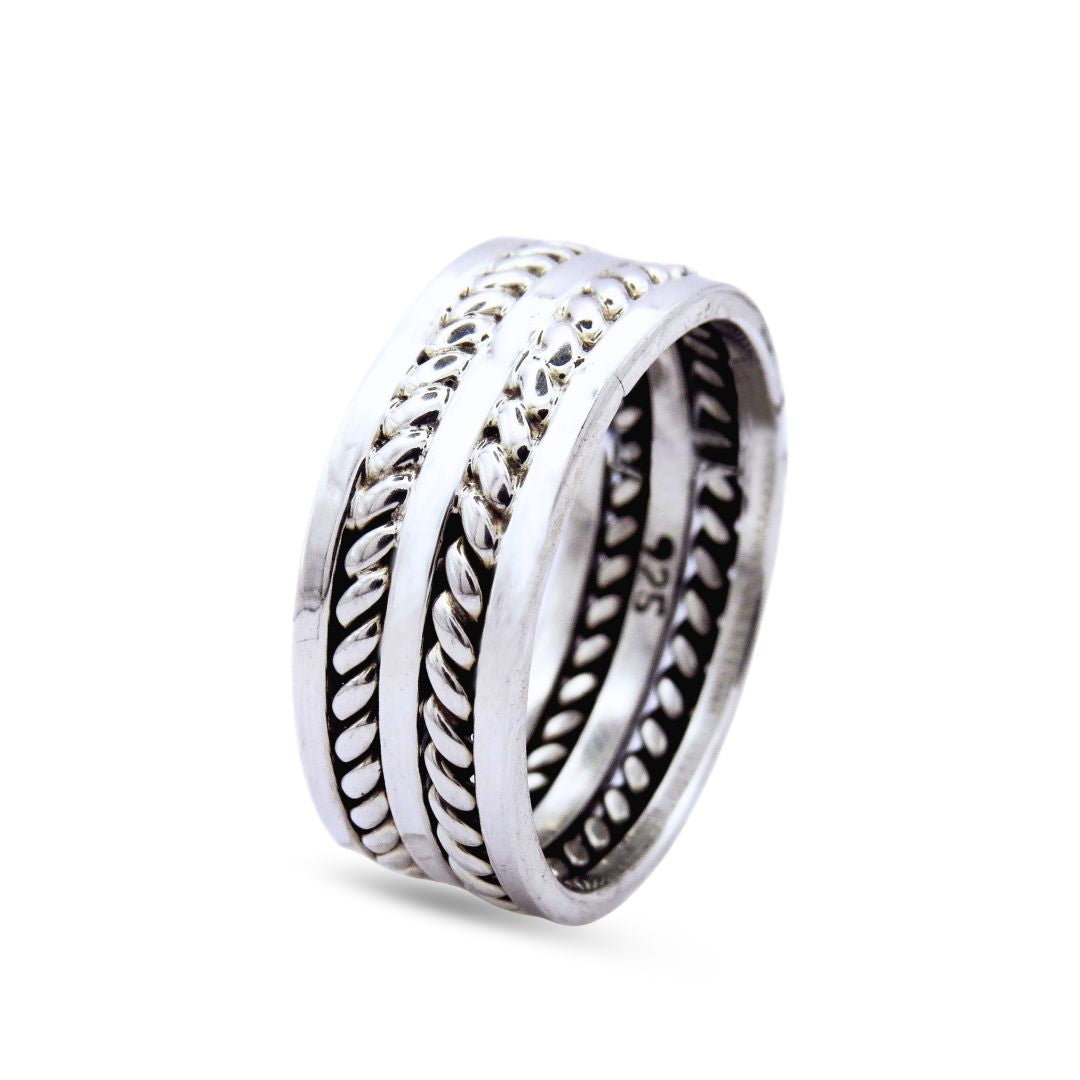 Anillo Damiano #10.5 Plata Primera Ley 0.925