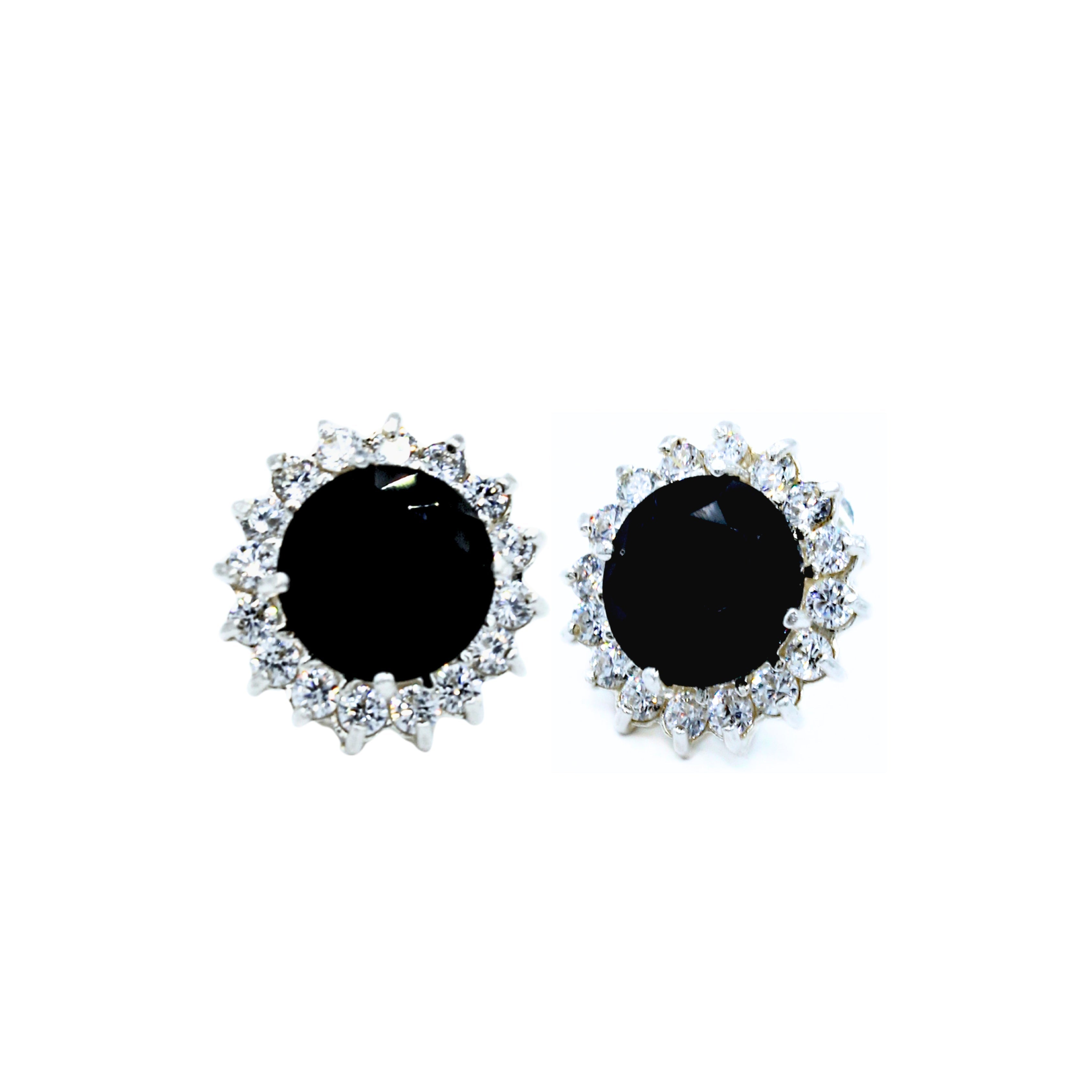 Broqueles Valeria Plata Primera Ley .925 con Zirconia.