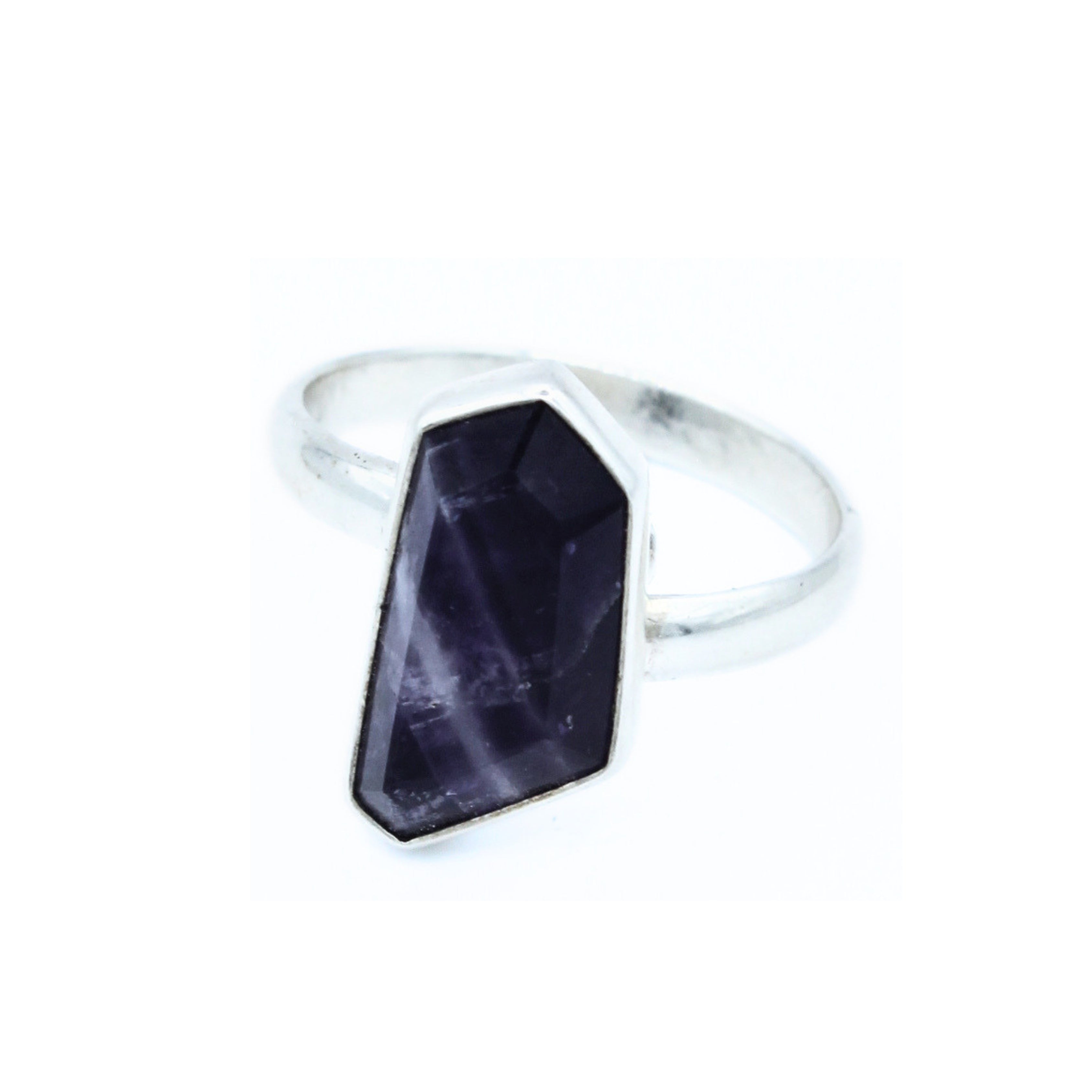 Anillo ajustable Rotterdam de Plata Primera Ley 0.925 con Amatista