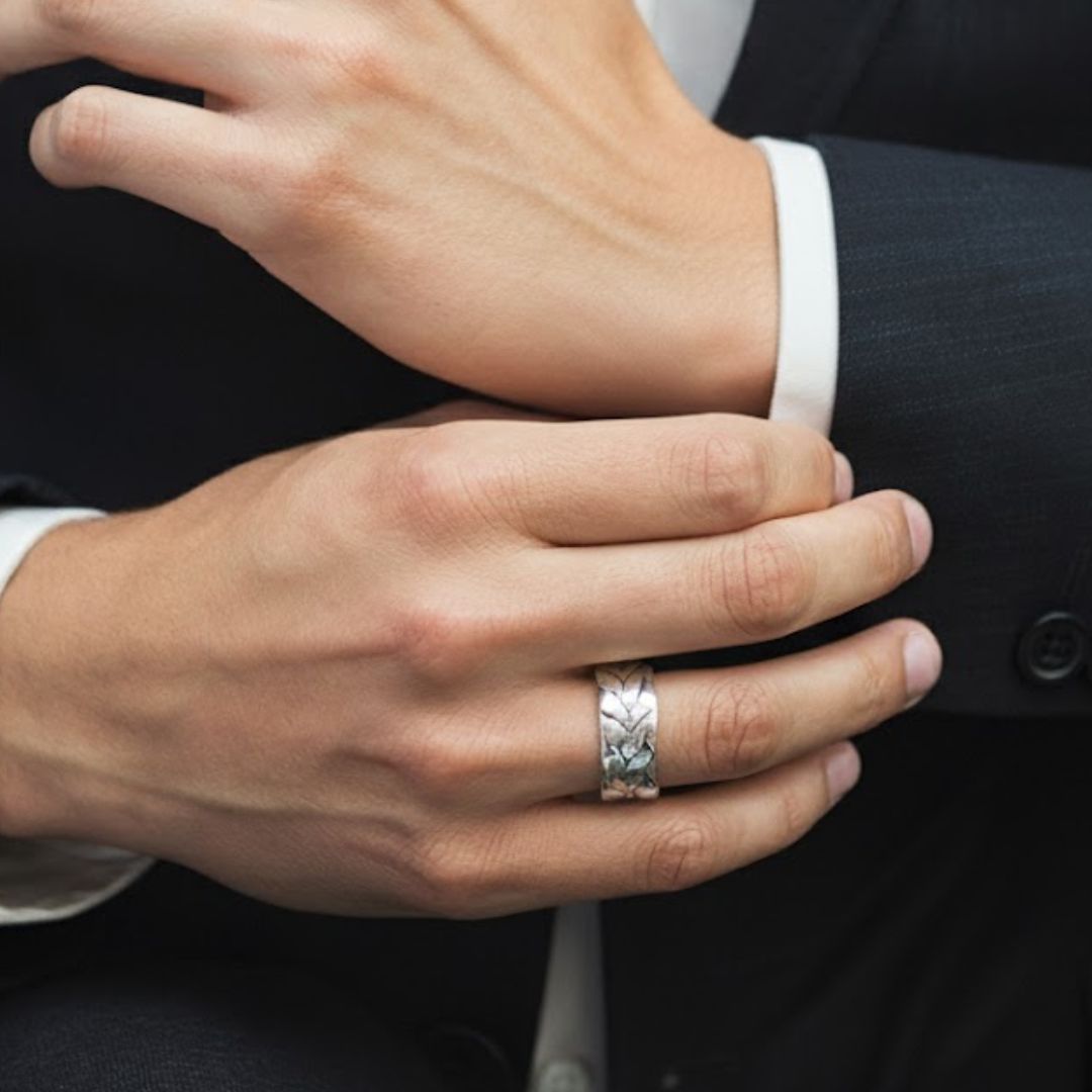 Anillo Damiano - Talla 11.5 Plata Primera Ley 925