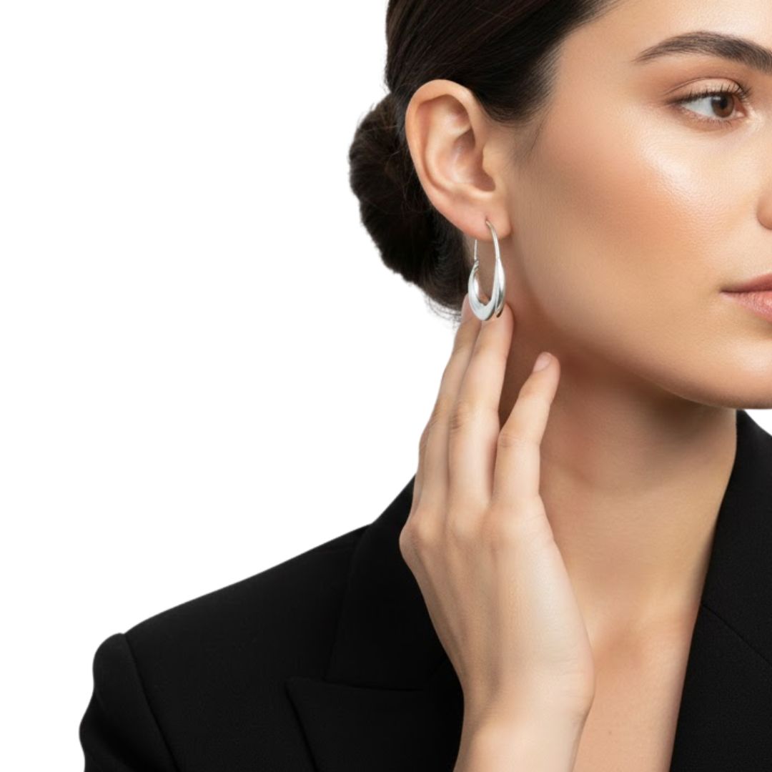 Pendientes Point Plata Primera Ley 925